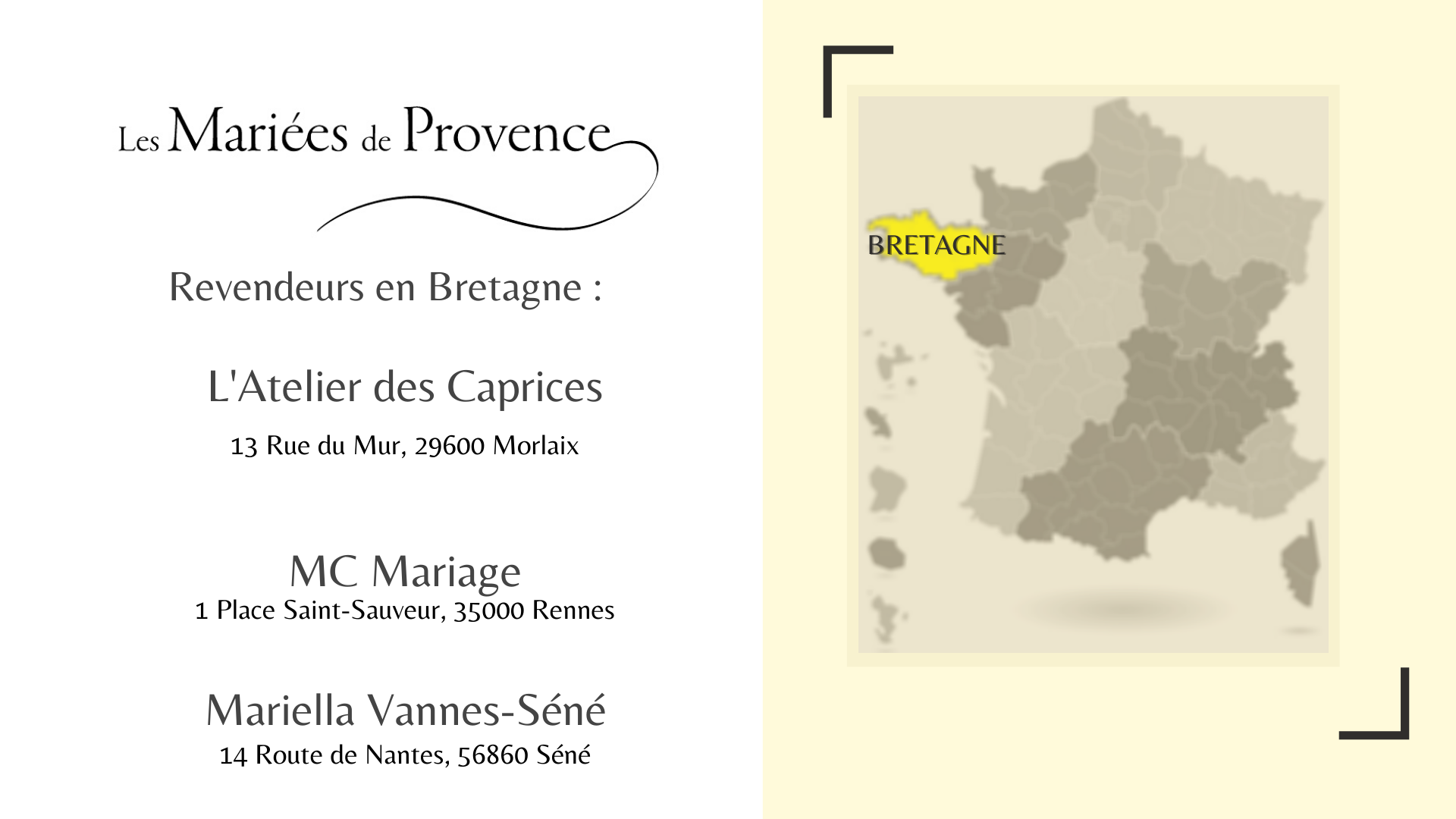 Boutiques mariage Bretagne